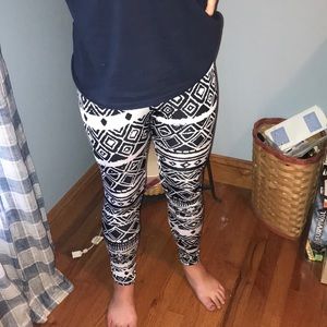 Black and white leggings